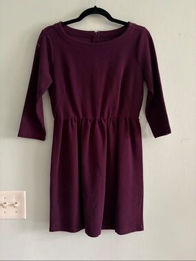 LOFT Plum Long Sleeve Casual Dress